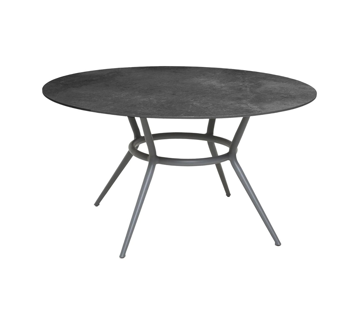 The Decorators: Masa de exterior rotunda Cane-line Joy Light Grey/Fossil Black