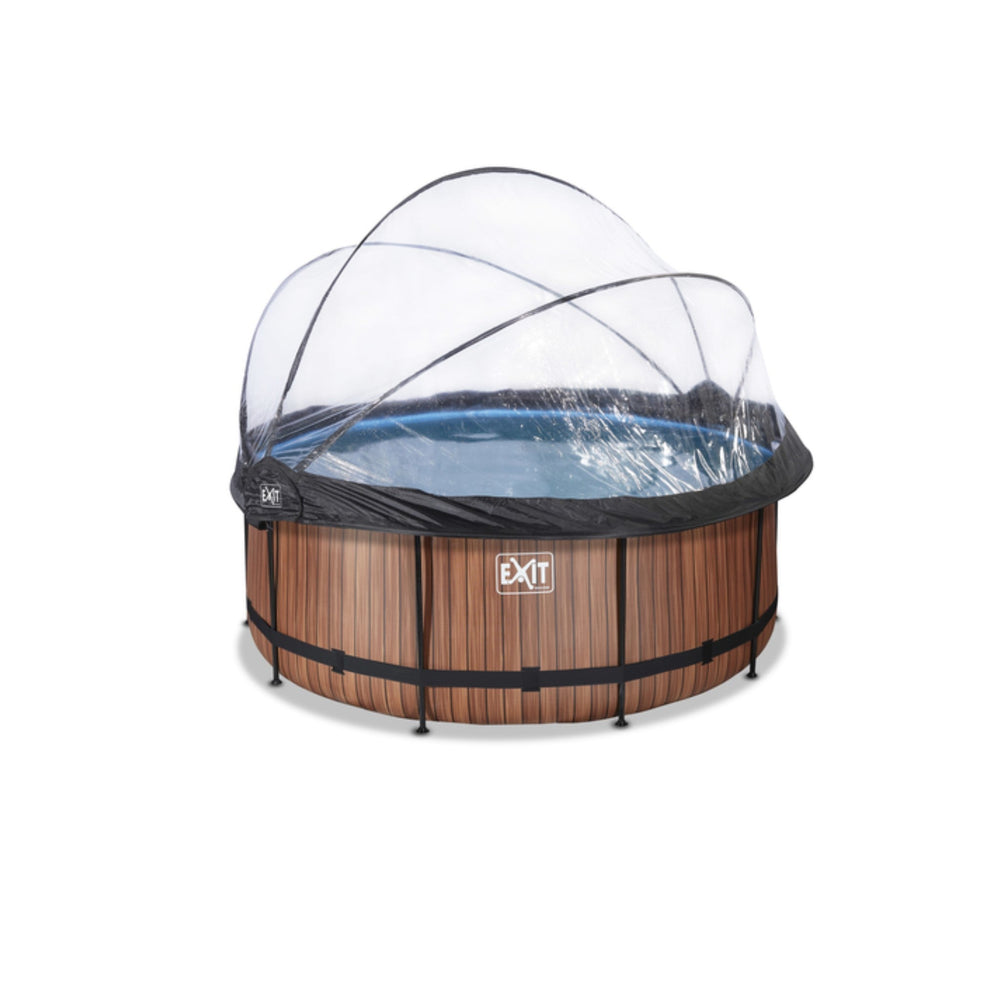 The Decorators: Piscina rotunda cu pompa de filtrare nisip EXIT Frame Pool +acoperis + pompa de caldura