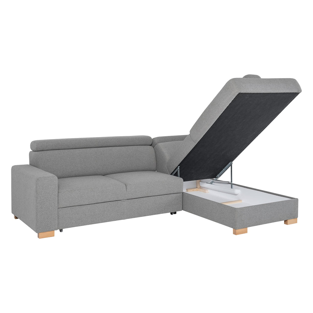 The Decorators: Canapea extensibila cu sezlong pe partea dreapta VOX Milton