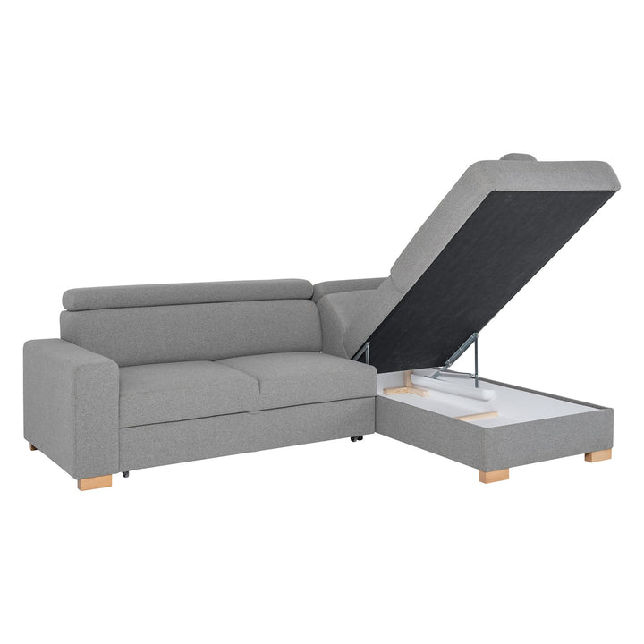 The Decorators: Canapea extensibila cu sezlong pe partea dreapta VOX Milton