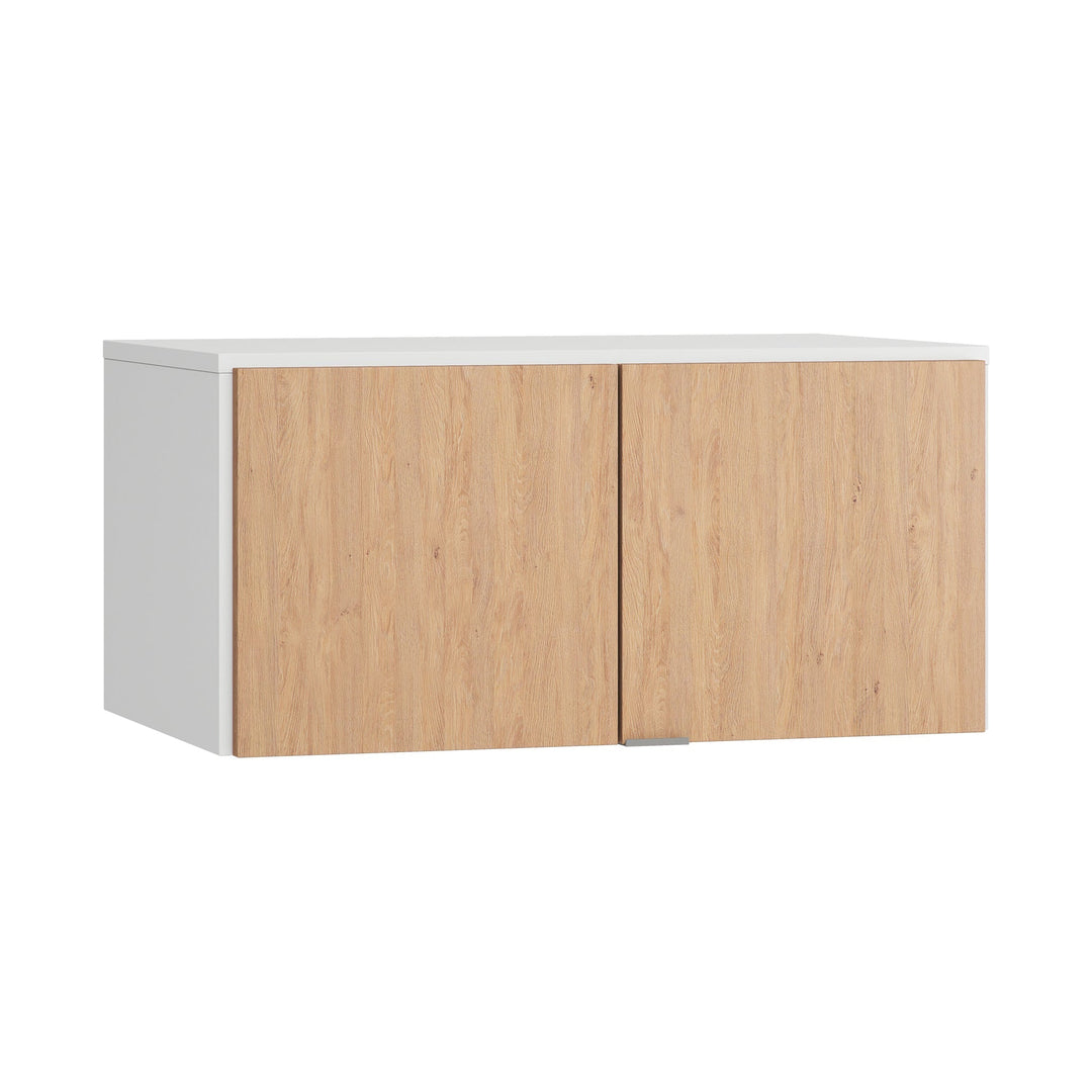 The Decorators: Extensie suprapozabila dulap 2 usi VOX Simple, pal melaminat, 92.5*45 cm, alb/stejar