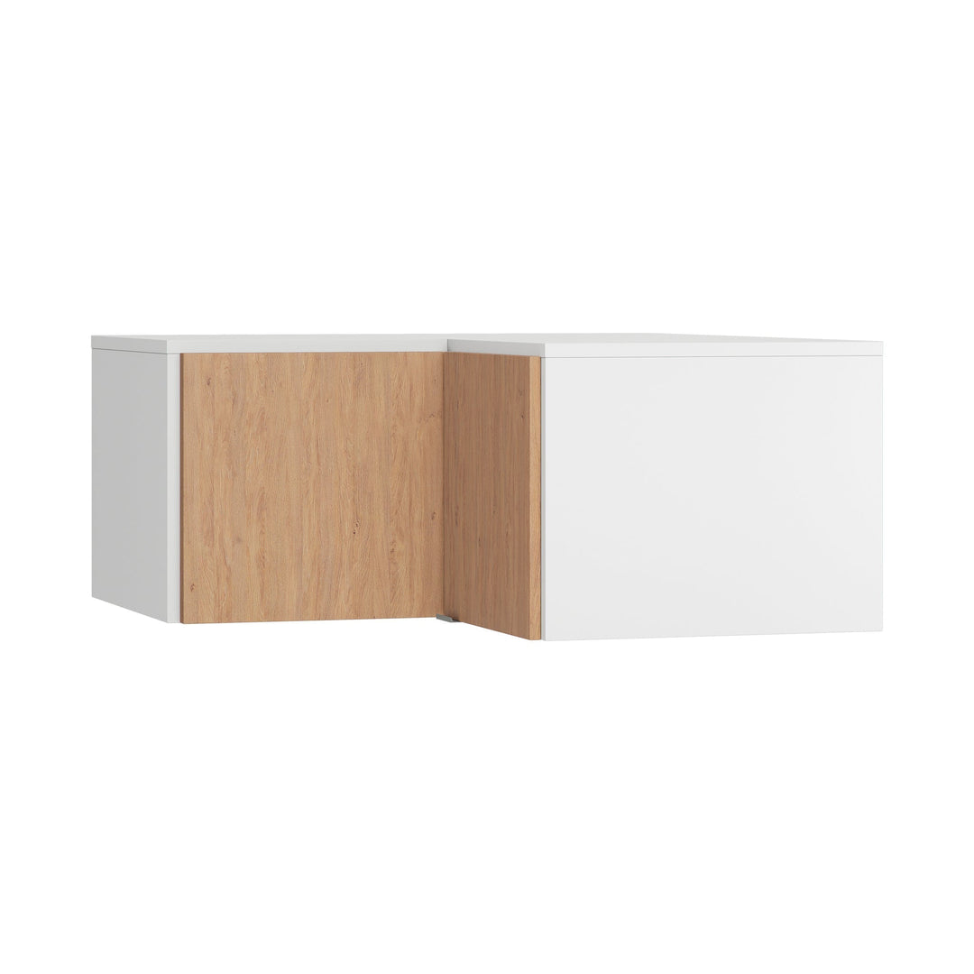The Decorators: Extensie suprapozabila pentru dulap de colt VOX Simple, pal melaminat, 101*45 cm, alb/stejar