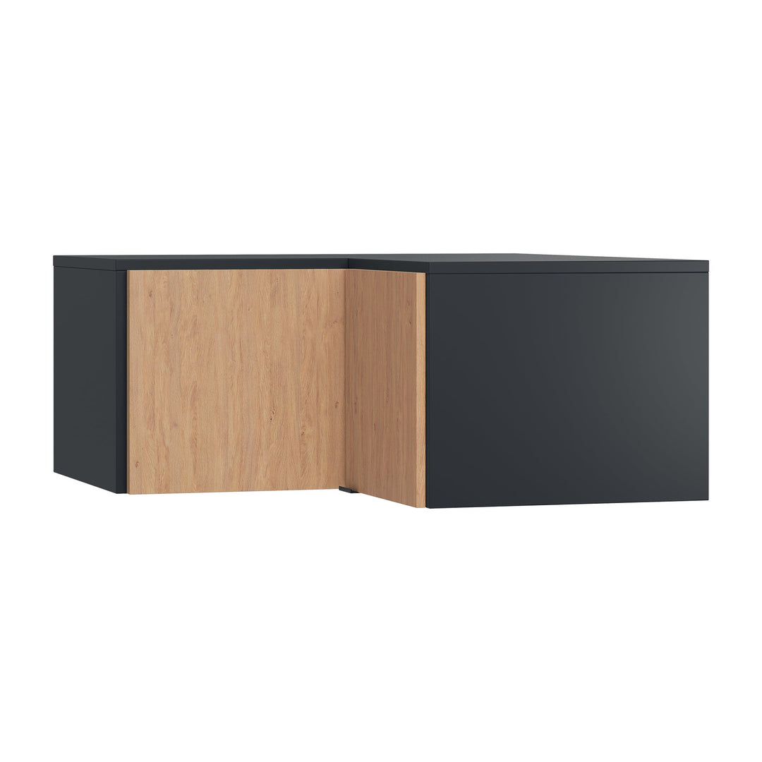 The Decorators: Extensie suprapozabila pentru dulap de colt VOX Simple, pal melaminat, 101*45 cm, negru/stejar