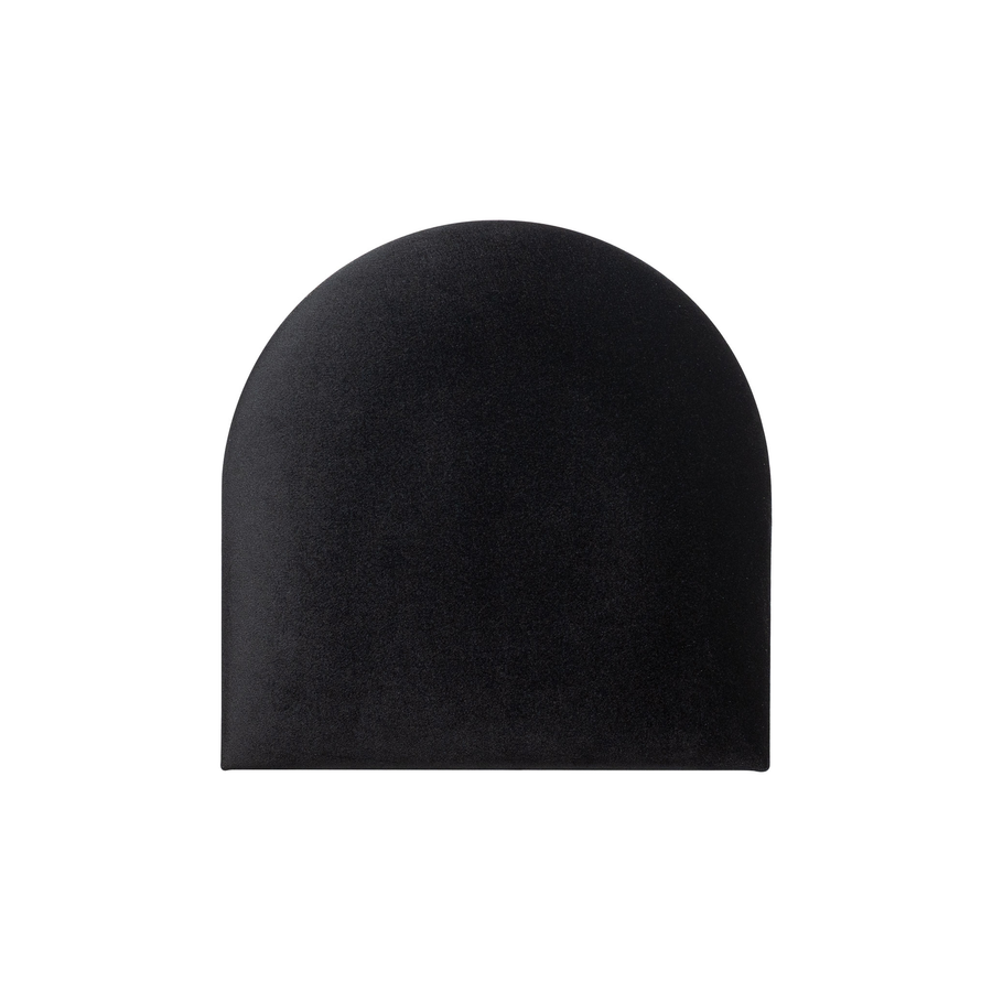 The Decorators: Panou tapitat Oval 2 Villo Soform Catifea neagra 30/30 cm