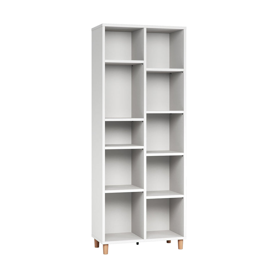 The Decorators: Biblioteca dubla cu 5 rafturi VOX Simple 75.5x38x185 cm, alb