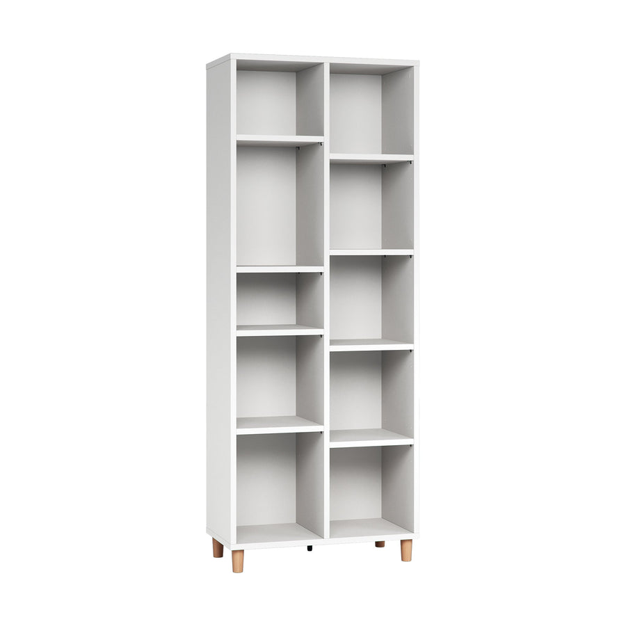 The Decorators: Biblioteca dubla cu 5 rafturi VOX Simple 75.5x38x185 cm, alb