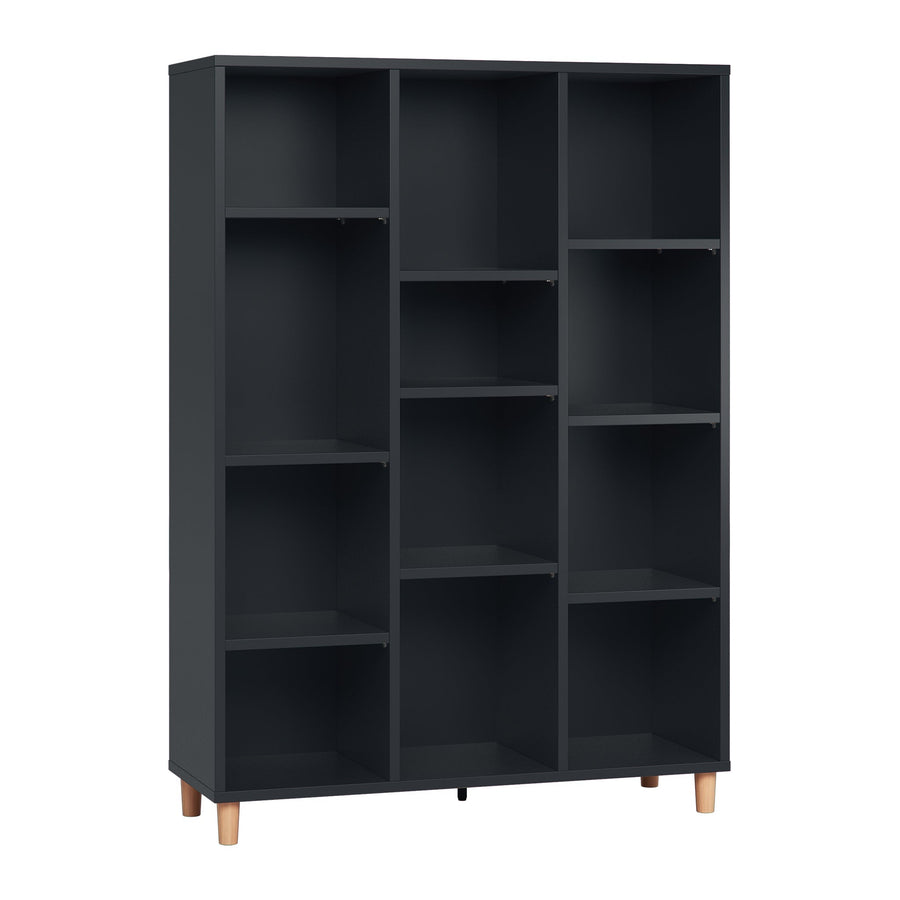 Biblioteca ingusta cu 5 rafturi, gri inchis VOX Simple 39x38x185 cm