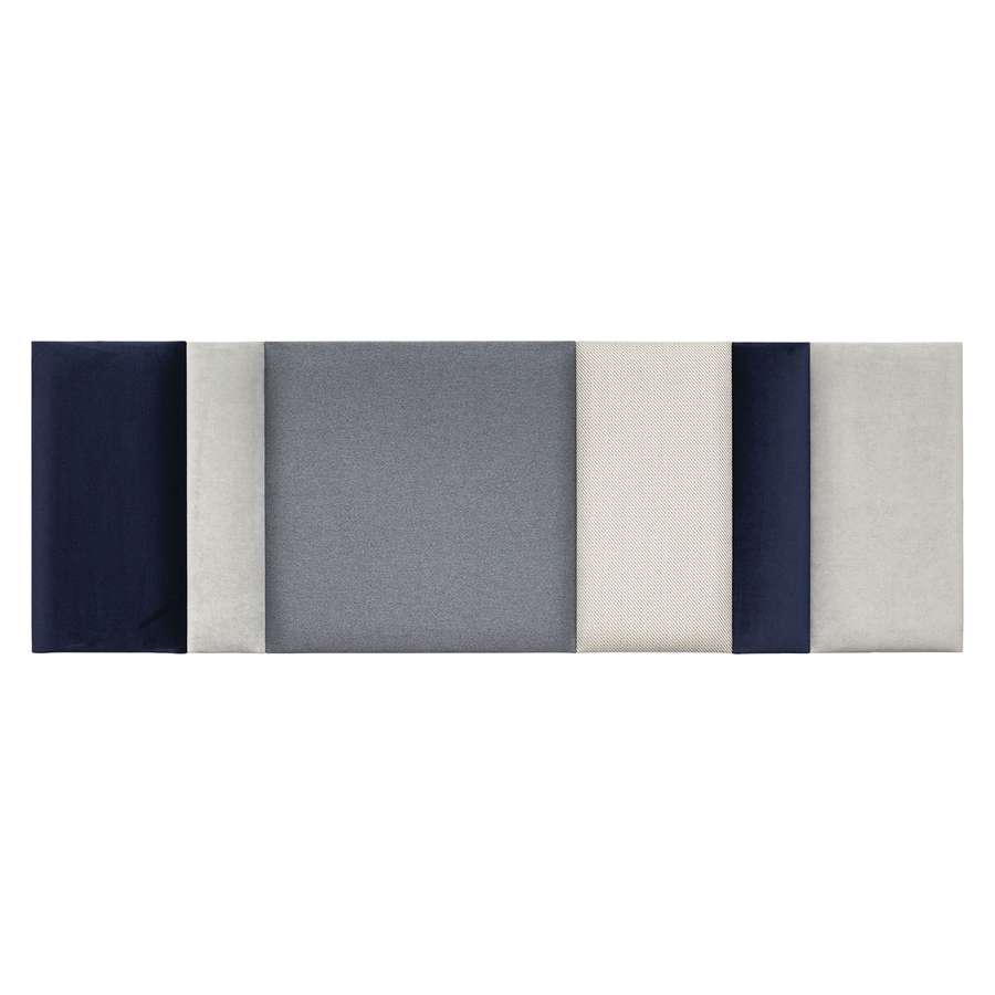 The Decorators: Set de panouri tapitate Regular mare Vox Soform Bleumarin - Gri