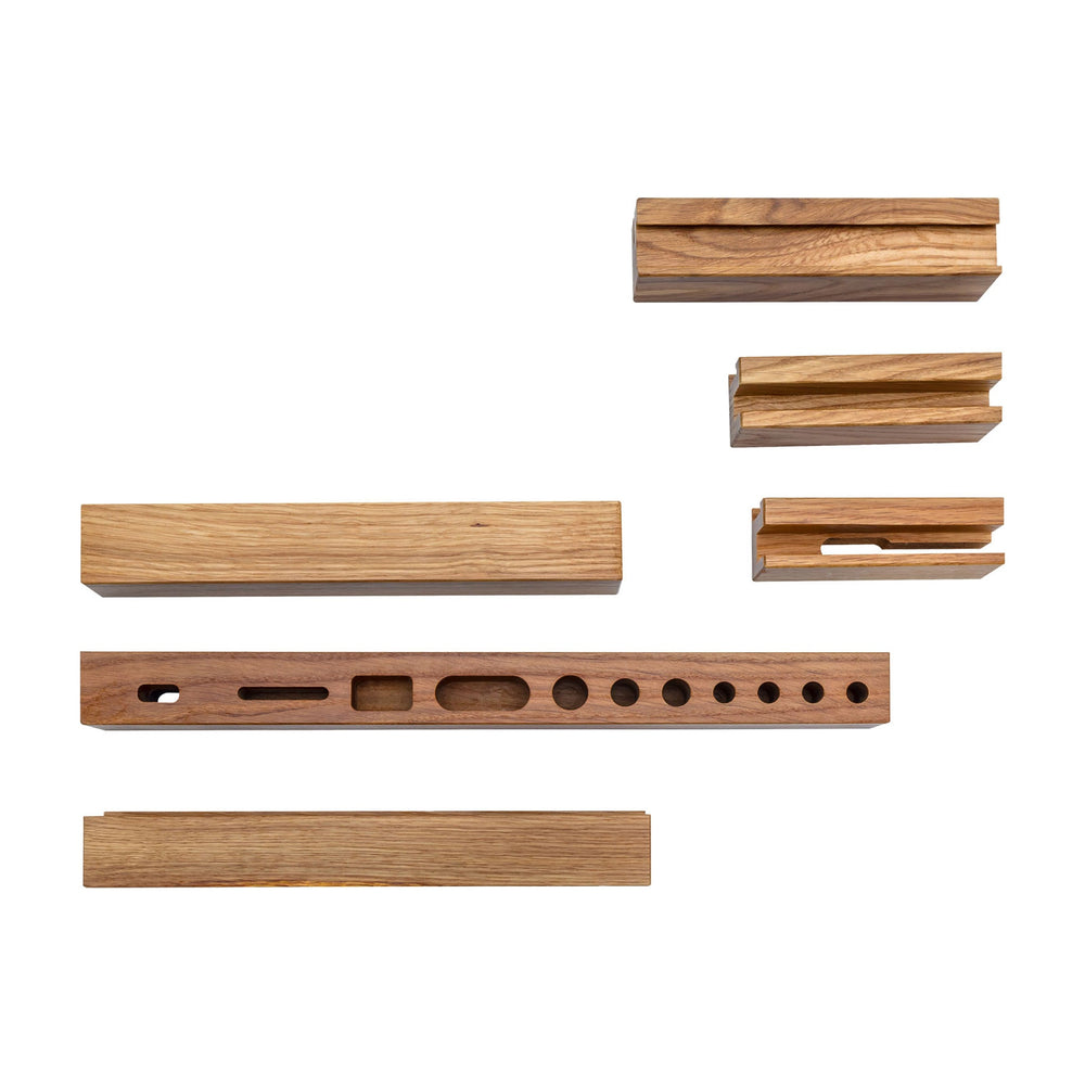 The Decorators: Set accesorii pentru birou VOX Simple lemn, natur, 140 cm
