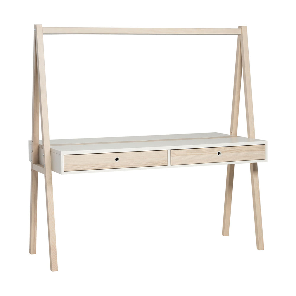 The Decorators: Birou dublu alb natur -VOX Spot- 148x75x150 cm