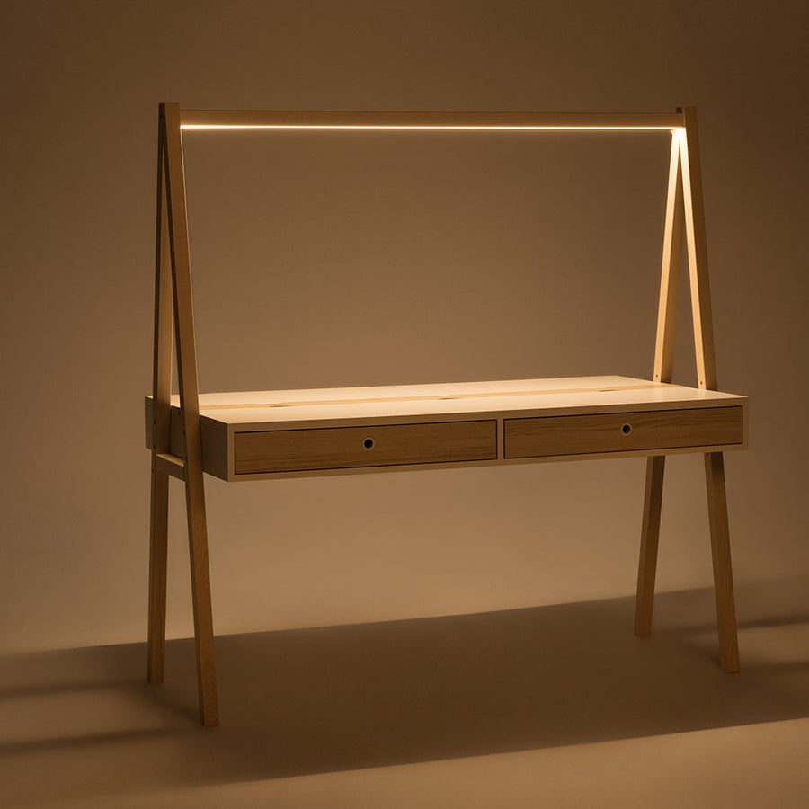 Birou copii dublu, cu iluminare -VOX Spot- 148x75x150cm
