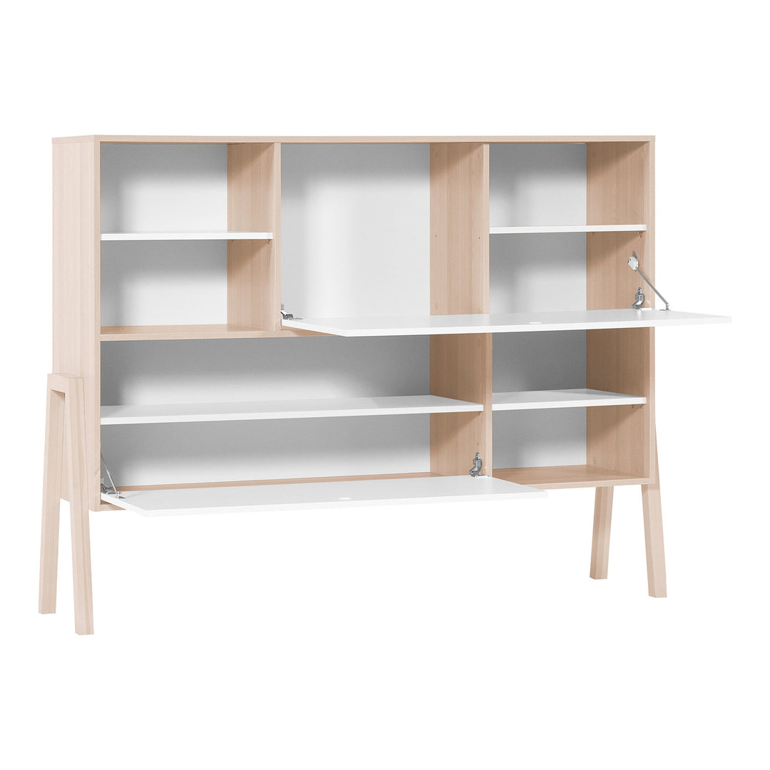 The Decorators: Bufet inalt, alb-stejar -VOX Spot- 160x40x122 cm