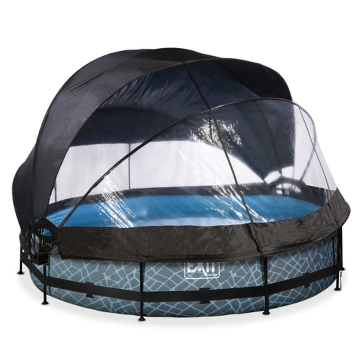The Decorators: Piscina rotunda EXIT Frame Pool + Dome si parasolar