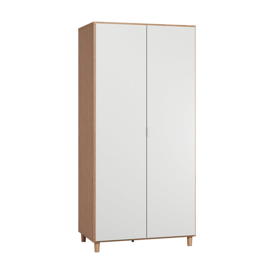 The Decorators: Dulap 2 usi VOX Simple 92.5x194 cm, stejar/alb