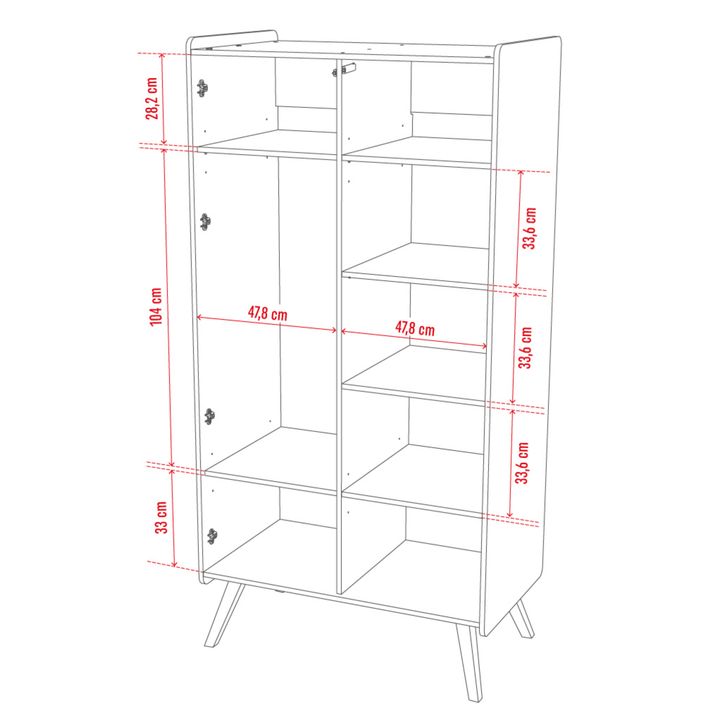 The Decorators: Dulap cu 2 usi VOX Baby Vintage 100x200cm