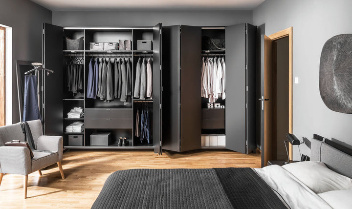 The Decorators: Dulap 4 usi VOX Simple 185x240 cm, negru