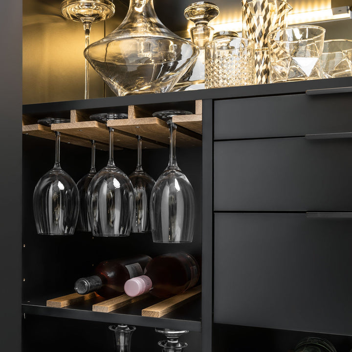 The Decorators: Bar din pal melaminat VOX Simple, 112x45x112cm, alb/stejar