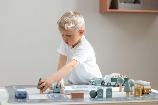 The Decorators: Accesorii joaca traseu pentru masinute, Play, lemn de mesteacan, 9/5/4 cm