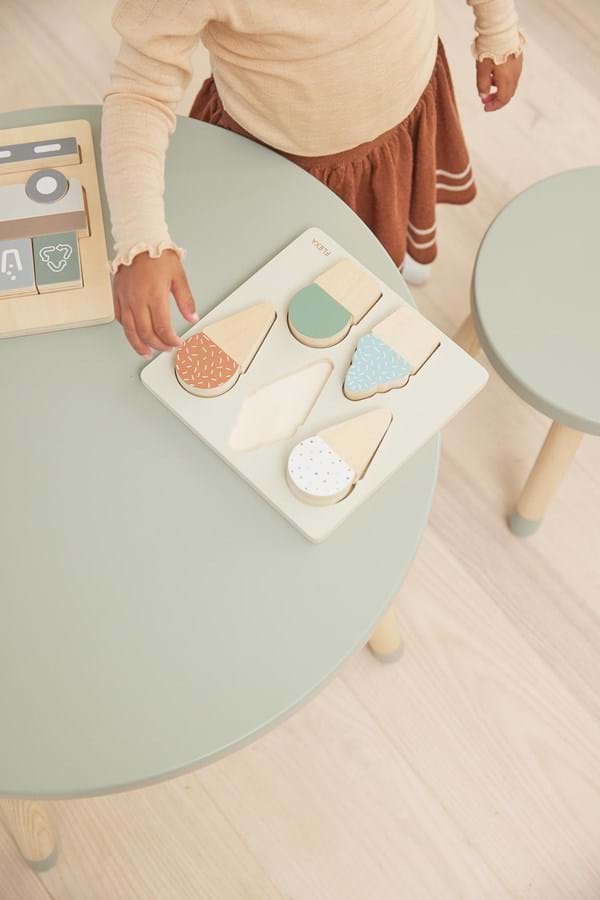 The Decorators: Puzzle pentru copii, Ice Cream, mesteacan, multicolor, 20x20x3 cm