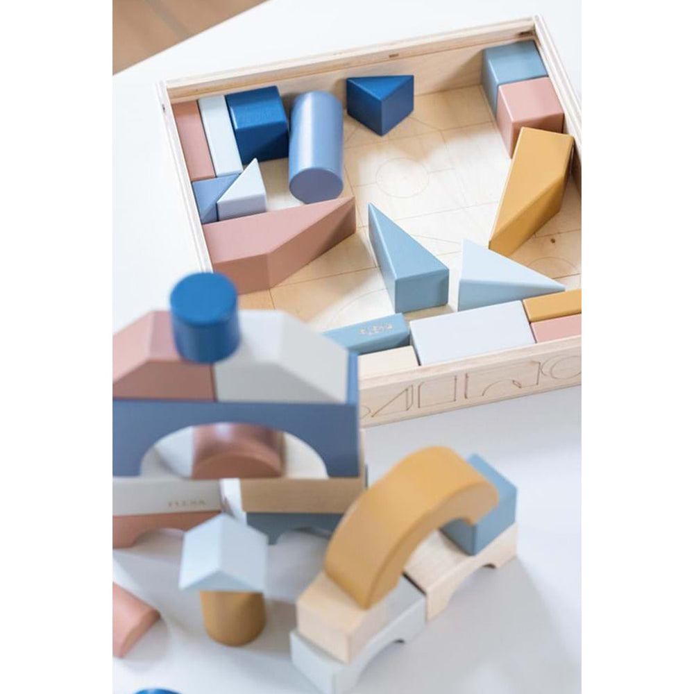 Joc de constructie, Creative Blocks, mesteacan, multicolor, 26x26x5 cm