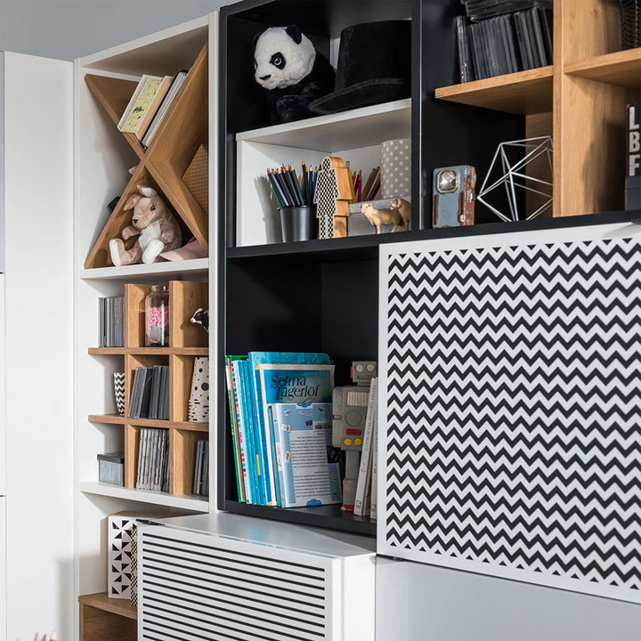 The Decorators: Raft de perete/accesoriu VOX Young Users pal melaminat, negru, 48.5*48.5cm