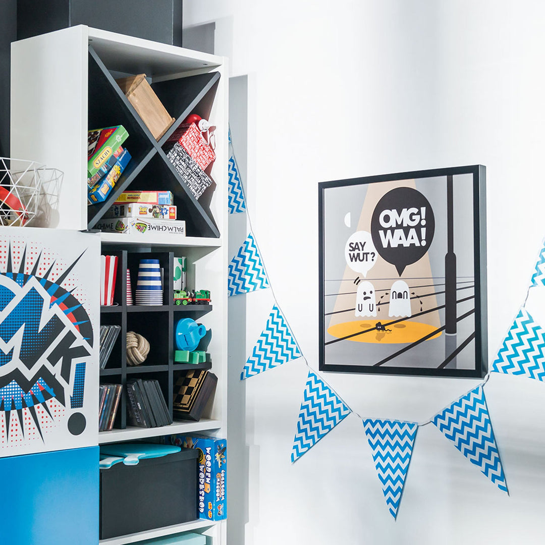 The Decorators: Raft de perete/accesoriu VOX Young Users pal melaminat, negru, 48.5*48.5cm