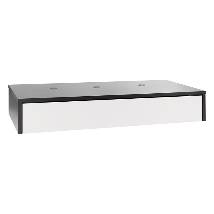 Baza cu sertar pentru pat cadru ridicat VOX Young Users, pal melaminat, negru-alb, 95*213 cm