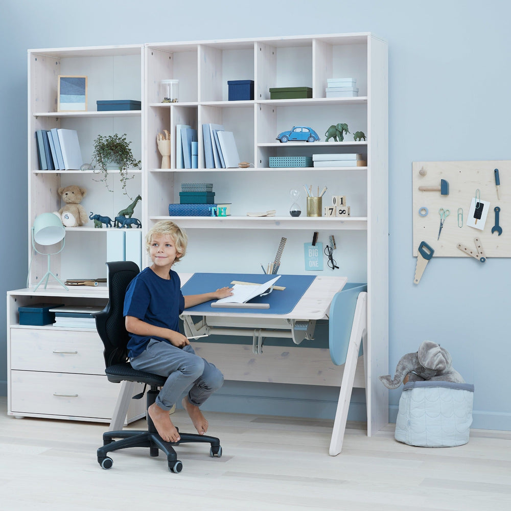Scaun birou copii, ajustabil, Study, negru, 60x60x85 cm